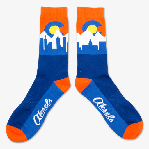 Aksels Denver Skyline Socks - Orange