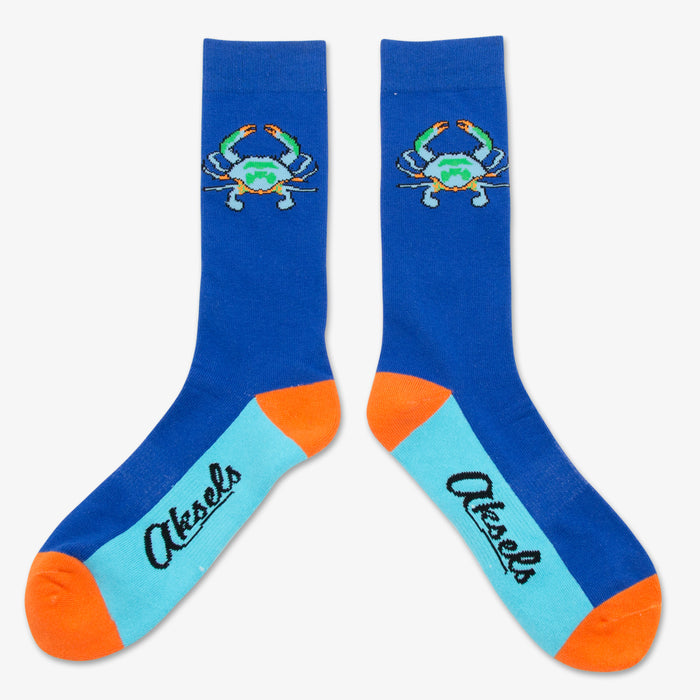 Aksels Blue Crab Socks