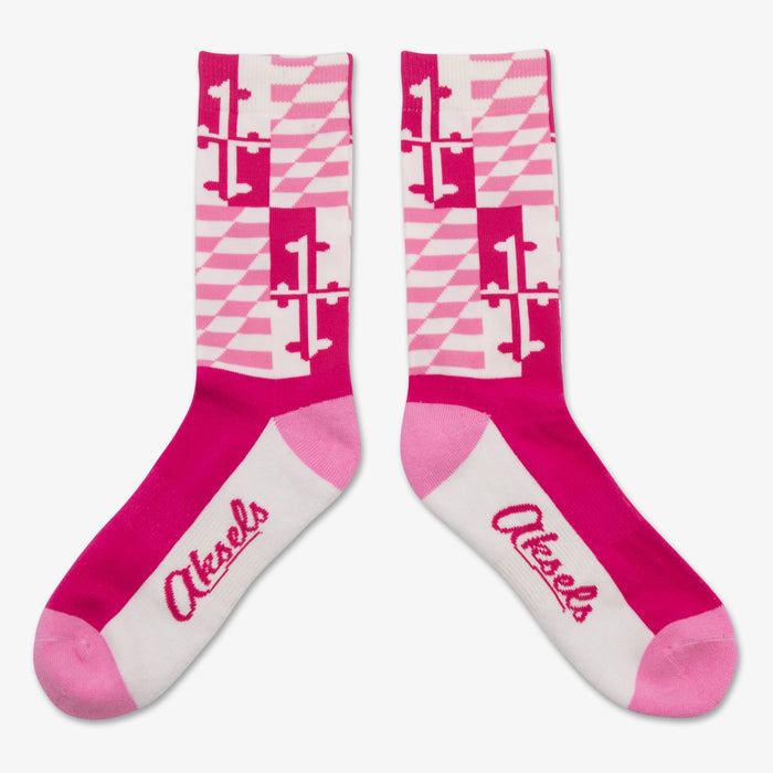 Aksels Maryland Flag Socks - Pink