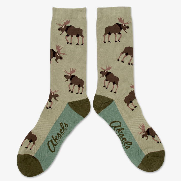 Aksels All Over Print Moose Socks