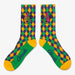 Aksels Checkered Mardi Gras Mask Socks