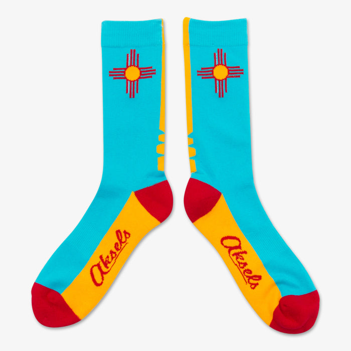 Aksels New Mexico Flag Socks - Aqua
