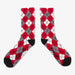 Aksels Red, Gray, & White Argyle Pattern Socks