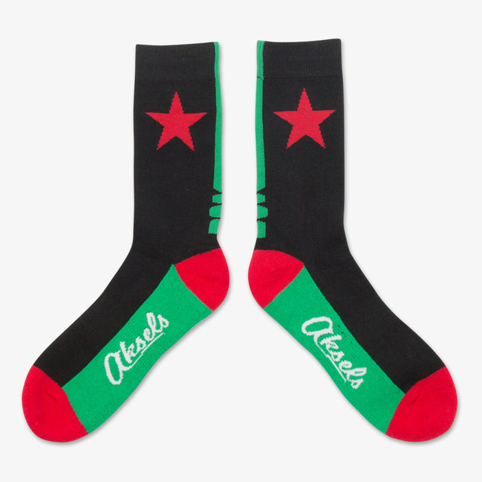 California Flag Star Socks - Black