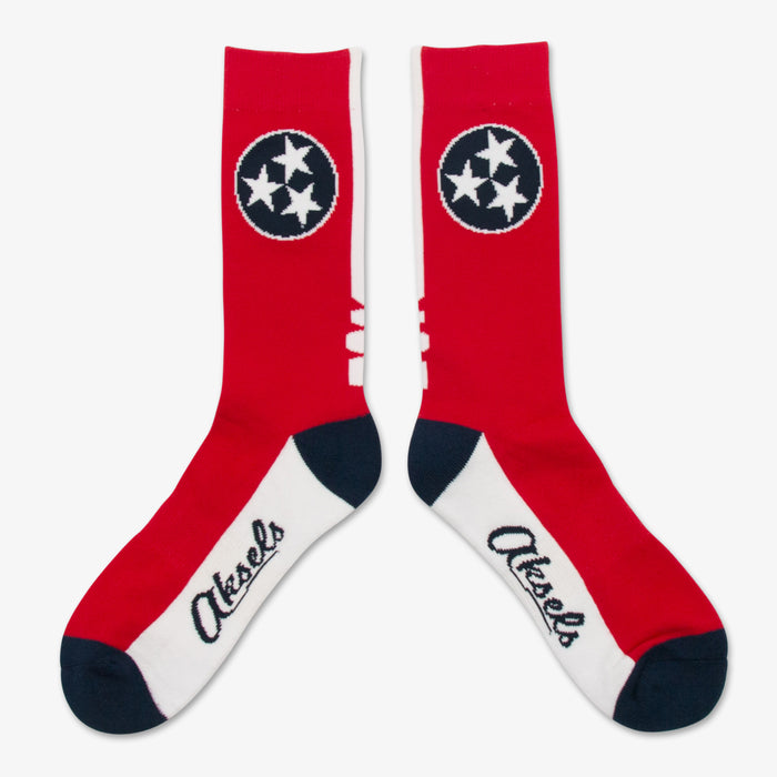 Aksels Tennessee Flag Socks - Red