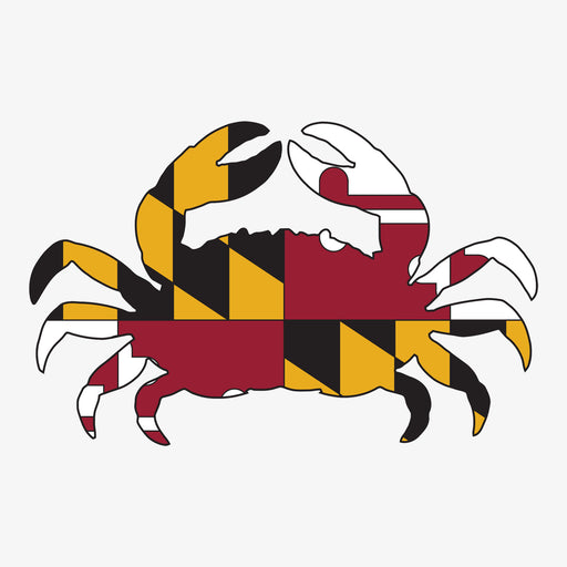 Aksels Cut-Out Maryland Flag Crab Sticker