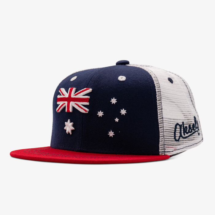 Kids Australia Flag Flatbill Snapback Hat
