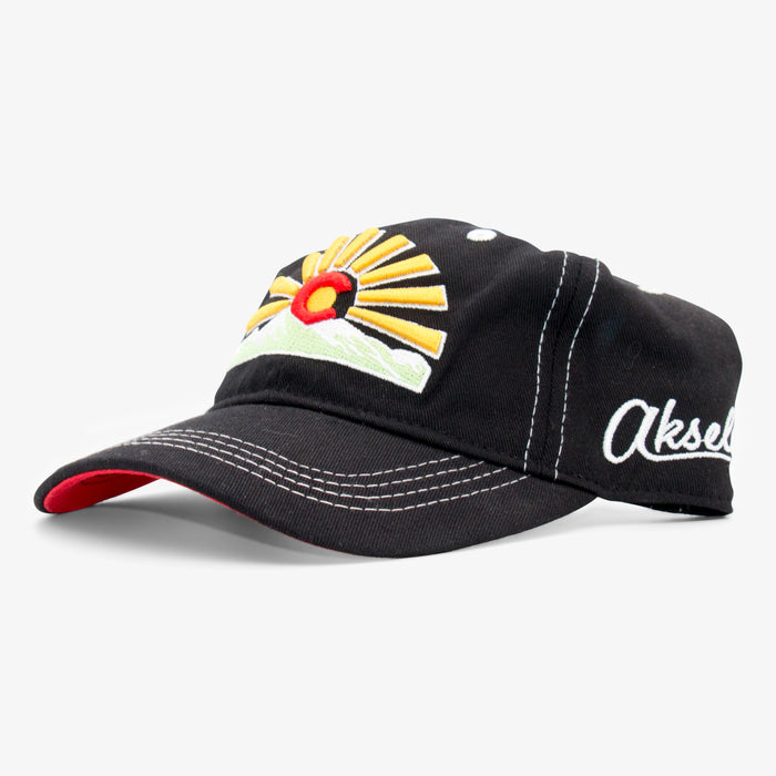 Aksels Youth Colorado Sunset Strapback Hat - Black