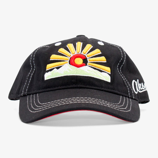 Aksels Youth Colorado Sunset Strapback Hat - Black