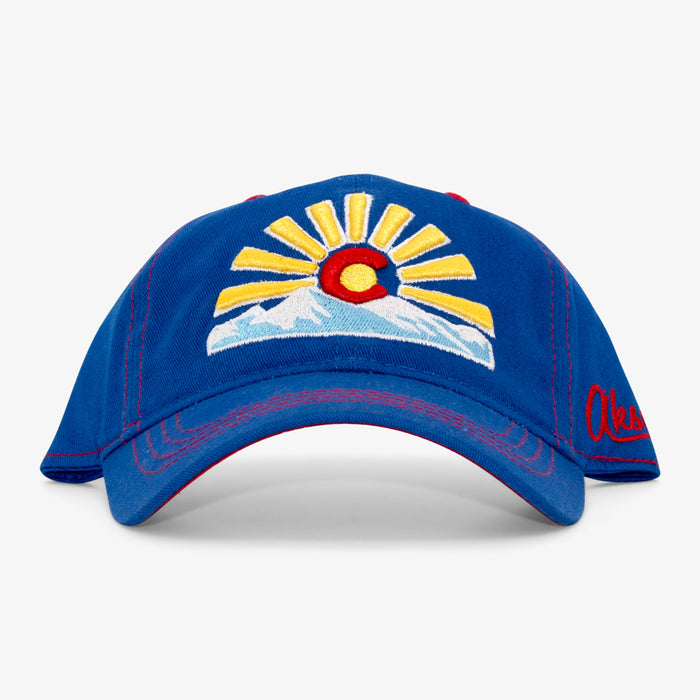 Aksels Youth Colorado Sunset Strapback Hat - Royal