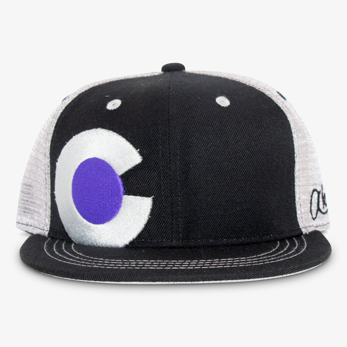 Aksels Colorado Big C Trucker Hat - Purple/Black