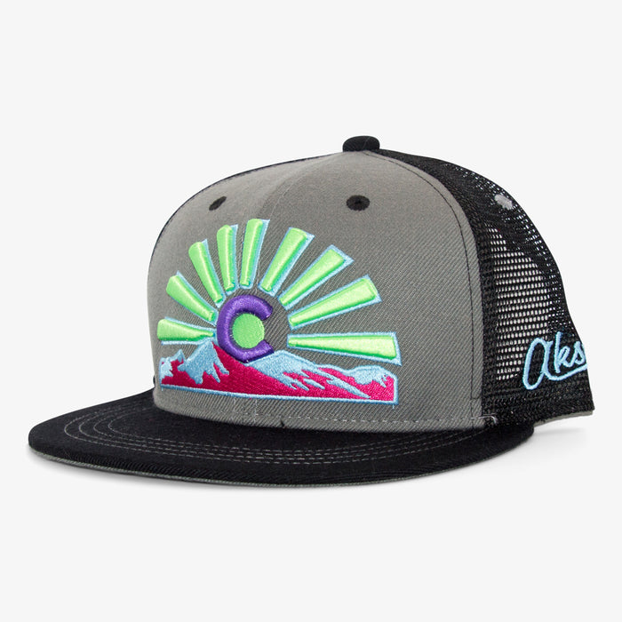 Aksels Colorado Sunset Trucker Hat - Neon