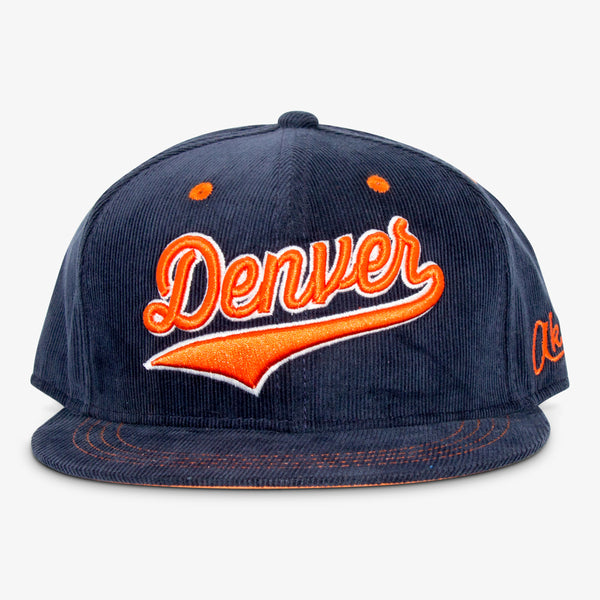 New Era Denver Broncos Corduroy Script 9FIFTY Mens Snapback Hat