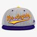 Aksels Cursive Los Angeles Snapback Hat - Purple