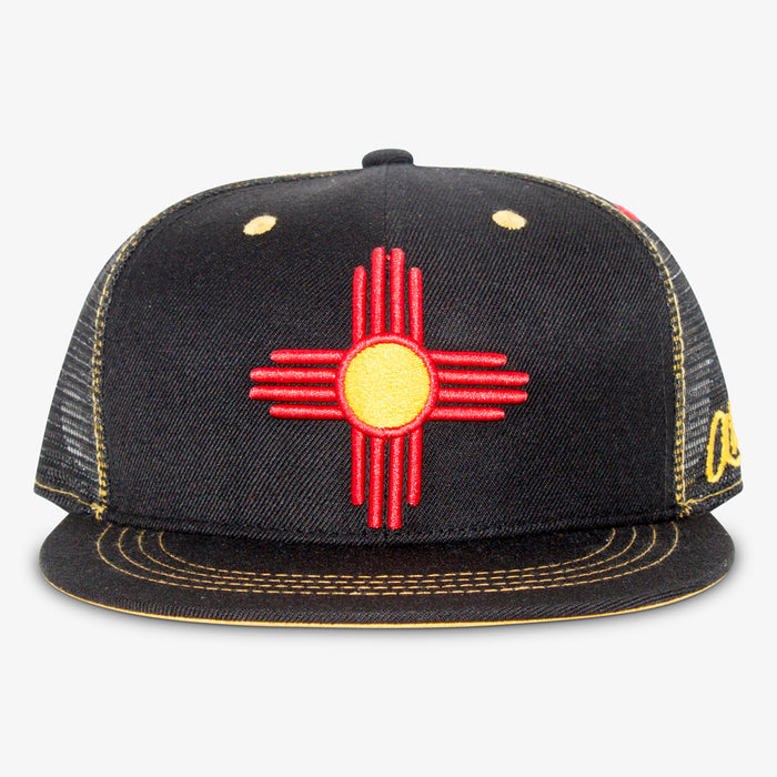 Aksels New Mexico Zia Trucker Hat - Black
