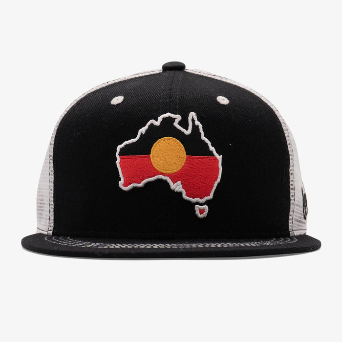 Aboriginal Flag Flatbill Snapback Hat