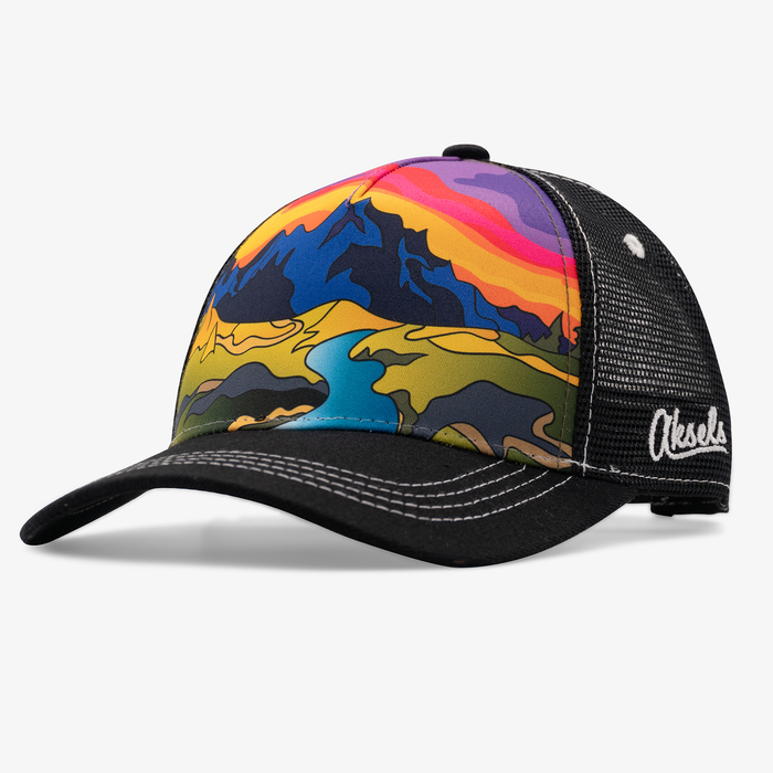 Abstract Summer Mountain Women's Low Pro Trucker Hat