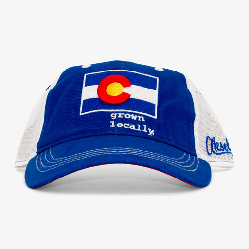 Colorado Grown Locally Curved Trucker Hat - Royal