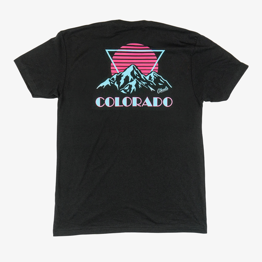 90's Colorado Retro Mountain Back Print T-Shirt
