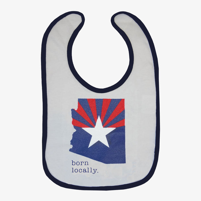 Born Locally Arizona Flag Bib - Navy