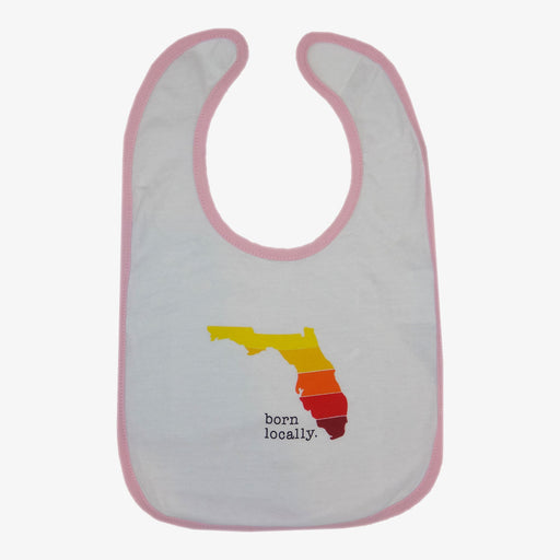 Born Locally Florida Sunset Bib - Pink