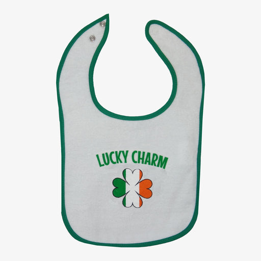 Lucky Charm Shamrock Flag of Ireland Bib - Green