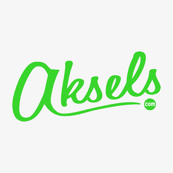 Aksels Cursive Logo Sticker - Green