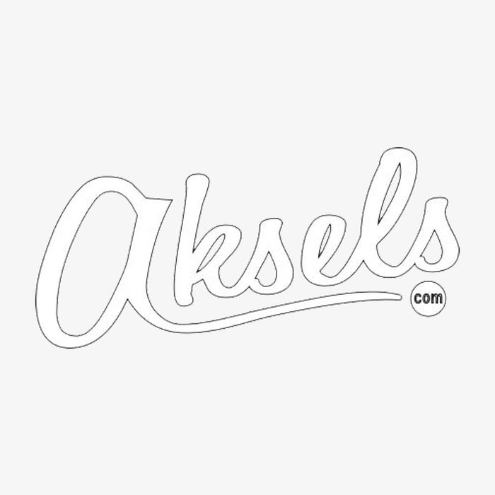 Aksels Cursive Logo Sticker - White