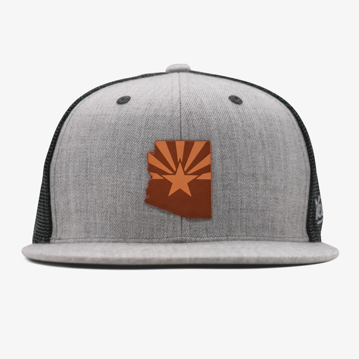 Adult Arizona Flag Leather Patch Full Flex Flatbill Hat | Mens & Womens ...