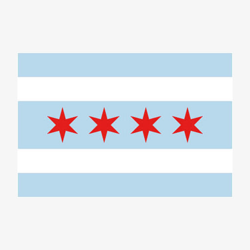 Aksels Chicago Flag Sticker - Blue