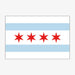 Aksels Chicago Flag Sticker - White