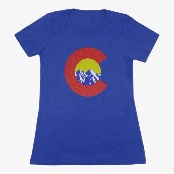 Women's Colorado Mountain C T-Shirt - Royal