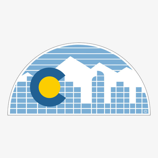 Aksels Denver Skyline Sticker - Baby Blue