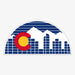 Aksels Denver Skyline Sticker - Royal