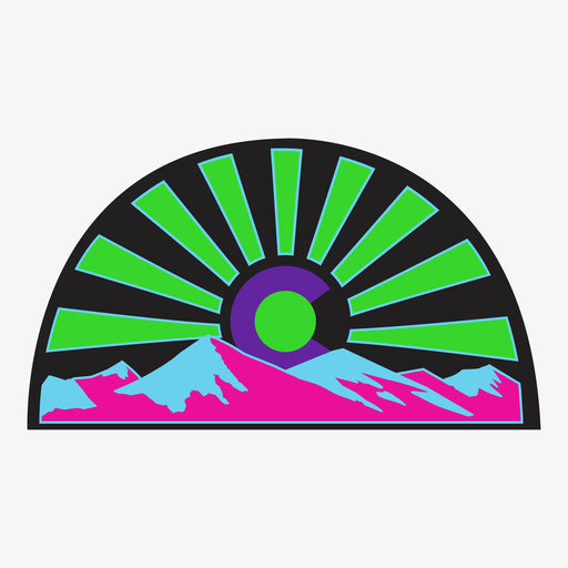 Aksels Colorado Sunset Sticker - Neon