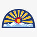 Aksels Colorado Sunset Sticker - Royal
