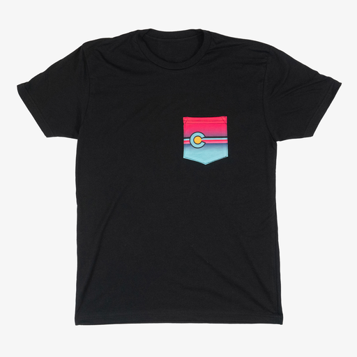 Colorado Stripe Pocket T-Shirt Black