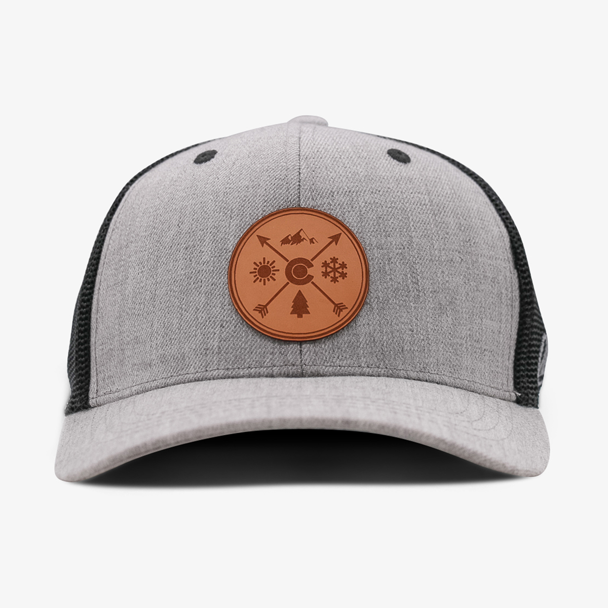 Adult Colorado Arrows Leather Patch Full Flex Curved Low Pro Hat | Mens ...