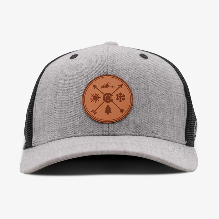 Aksels Laser Colorado Arrows Curved Full Flex Hat (Grey)