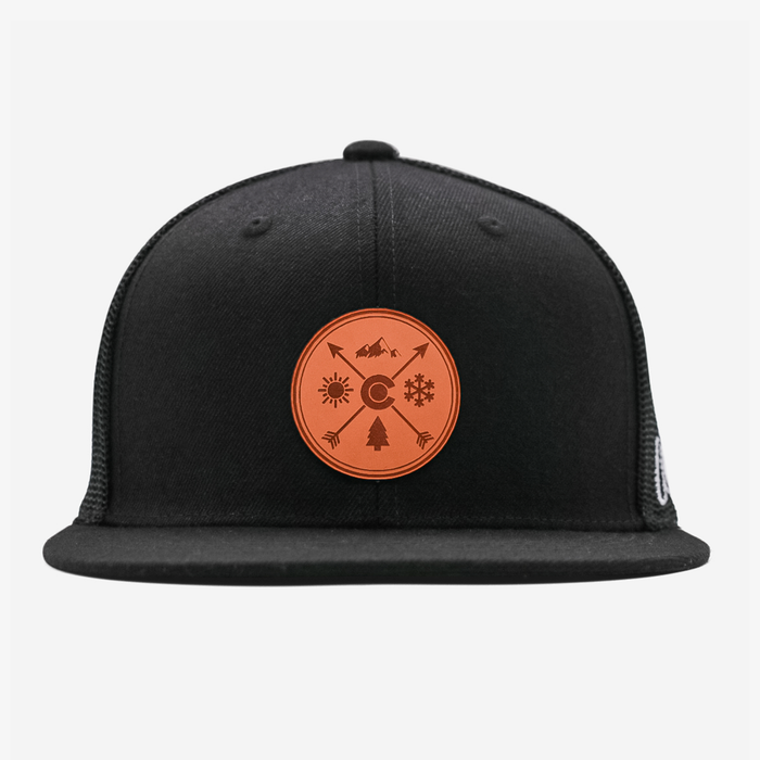 Aksels Laser Colorado Arrows Mesh Full Flex Hat (Black)