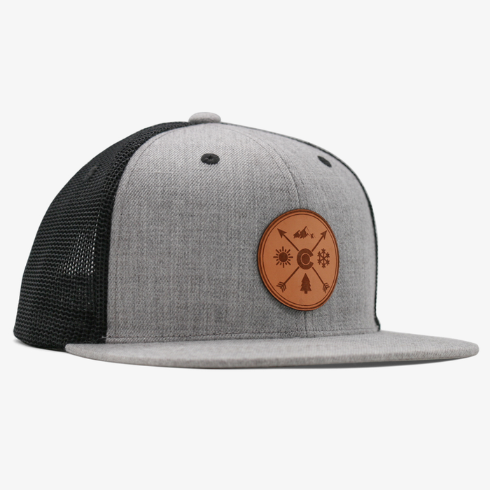 Aksels Laser Colorado Arrows Mesh Full Flex Hat (Grey)