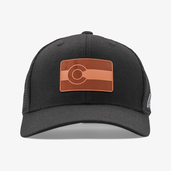 Aksels Laser Colorado Flag Curved Full Flex Hat (Black)