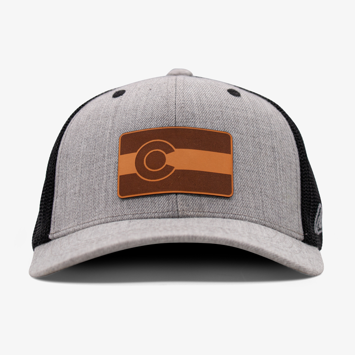 Aksels Laser Colorado Flag Curved Full Flex Hat (Grey)
