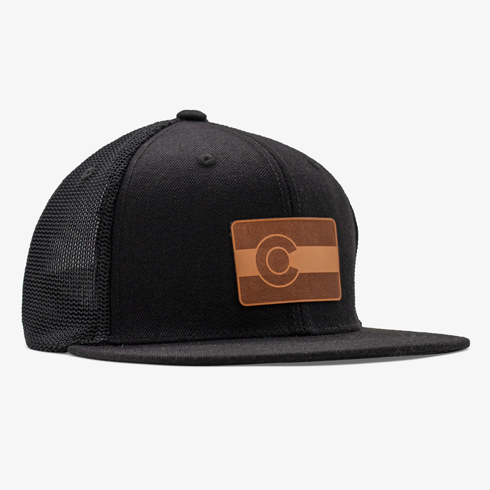 Aksels Laser Colorado Flag Mesh Full Flex Hat (Black)