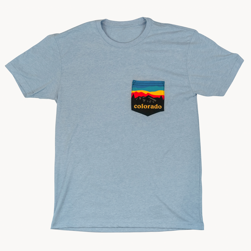 Colorado Landscape Pocket T-Shirt Blue