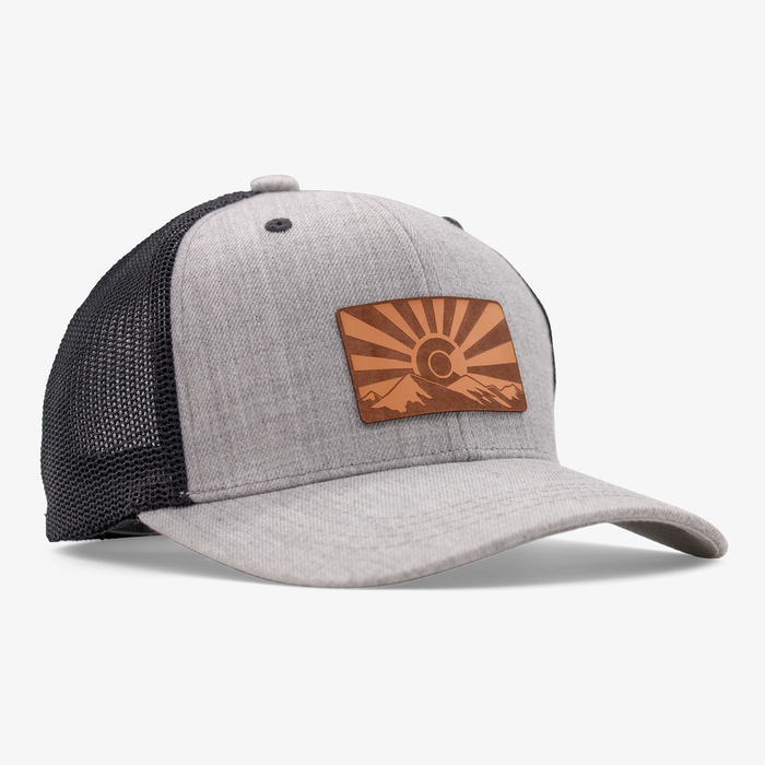 Aksels Laser Colorado Sunset Curved Full Flex Hat (Grey)