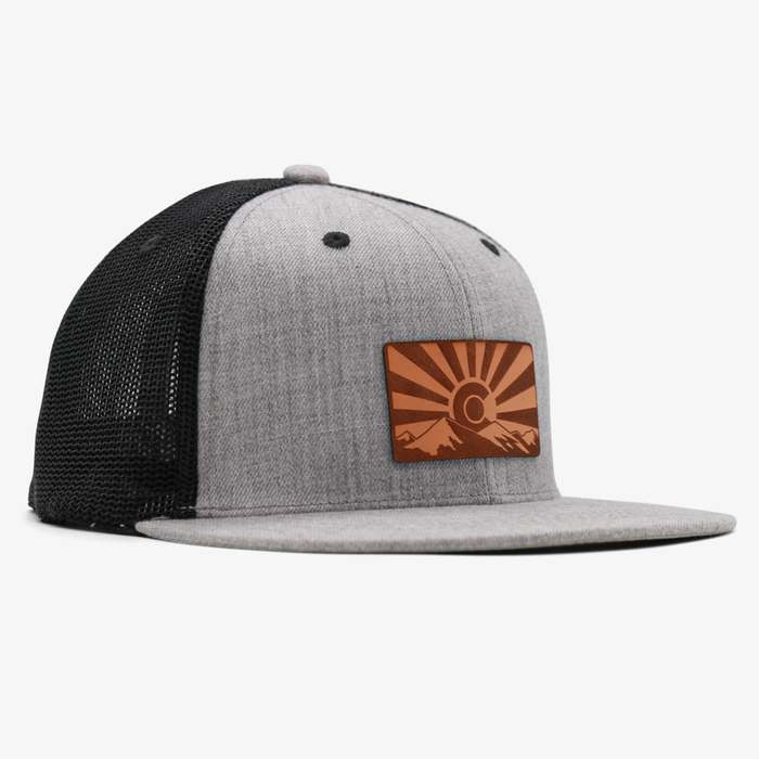 Aksels Laser Colorado Sunset Mesh Full Flex Hat (Grey)