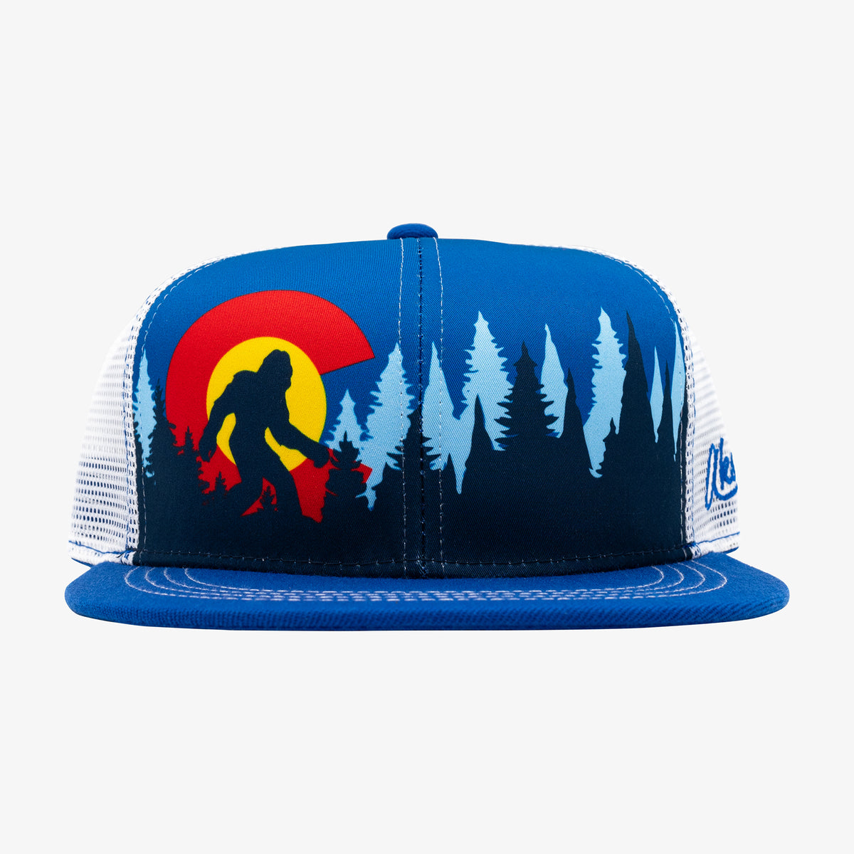 Aksels Colorado Bigfoot Trucker Hat for Adults - Made with Premium Materials Royal