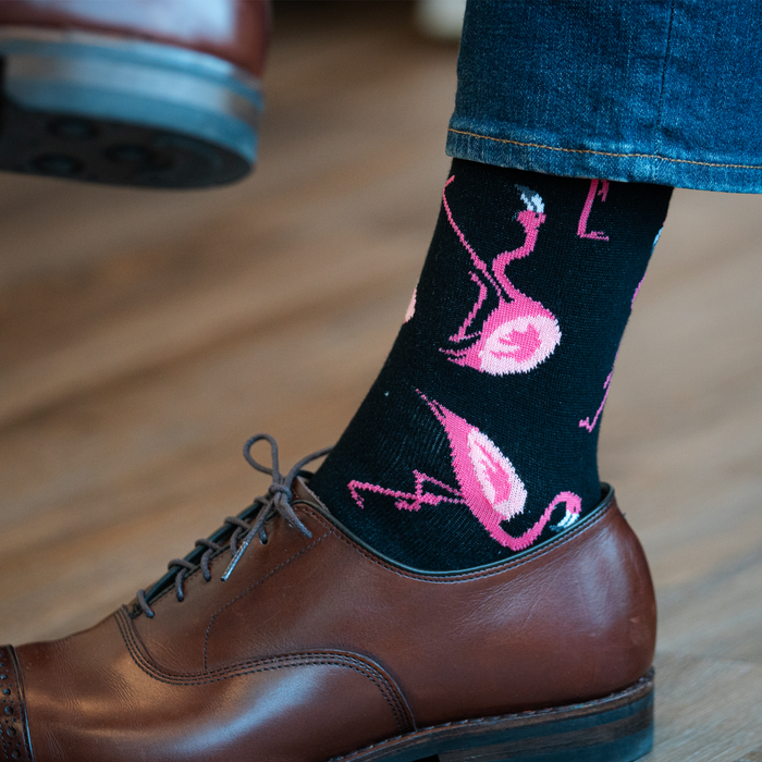 Men's Flamingo Fun Dress Socks