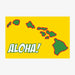 Aksels Aloha Hawaiian Islands Sticker - Yellow